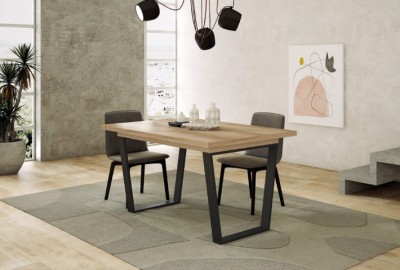 Mesa comedor extensible madera/metal Soma 291